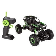Remote Control Monster Truck 1:16 Scale, 2.4 GHz RC Off-Road Rugged Toy Vehicle with Spring Suspension & Oversized Wheels for Kids by Hey! Play!, Multi Color