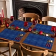 thumbnail image 5 of Valentine's Day Placemats Set of 6, Blue Heart Place Mats Blue Denim Farmhouse Tablemats Placemat Table Decoration for Kitchen Table Dinner Wedding Party Home Decor Indoor Outdoor 13x19 Inch, 5 of 9