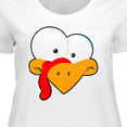 thumbnail image 4 of Inktastic Thanksgiving Goofball Turkey Face Women's Plus Size T-Shirt, 4 of 5