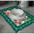 thumbnail image 3 of Vargottam Napperons - Ensemble de Table pour Table à Manger, Ensemble de 4 - Imprimé & Réversible Serviette en Coton - Napperons d'Intérieur pour Maison & Cuisine Table à Manger - Floral Tropical (Vert Sarcelle), 3 of 5