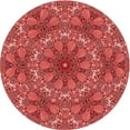 thumbnail image 1 of Ahgly Company Indoor Round Patterned Love Red Area Rugs, 4' Round, 1 of 6