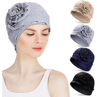 4 Pcs Cotton Beanie Turban Headwear for Women Soft Cancer  display picture 2
