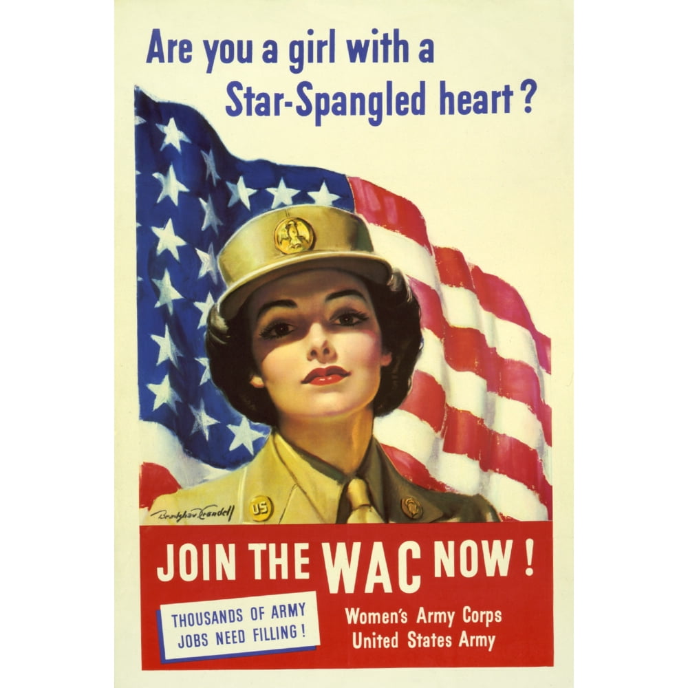 Recruiting Poster For The US WomenS Army Corps It Reads History