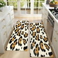 thumbnail image 4 of Kitchen Rugs Sets Of 2,Beige and Black Of Leopard Print Anti Fatigue Kitchen Mat Rugs Non Slip Washable,Decorative Kitchen Floor Mats for Kitchen,Sink,Laundry,17"X47", 4 of 5