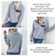 thumbnail image 5 of Jersey con cuello superior, sudadera para mujer, sudadera con cuello levantado y botones, sudadera para mujer, uso conveniente, 5 of 6