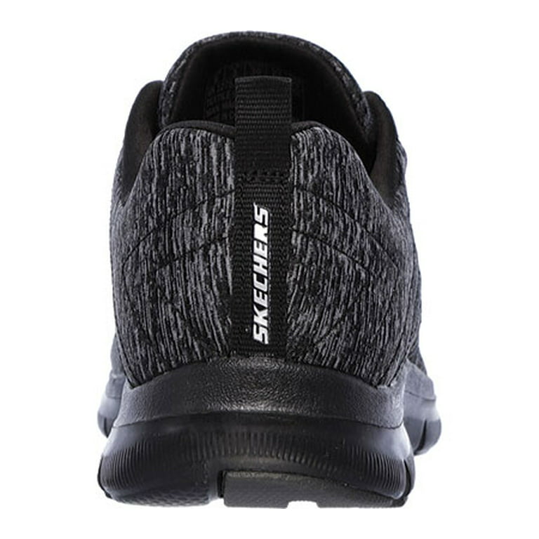 atlet Taktil sans Takt Skechers Women's Flex Appeal 2.0 Sneaker, Black/Charcoal, 8.5 W US -  Walmart.com