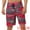 Dark Red, variant on DARING DIVA Men's Summer Drawstring Color Block Beach Shorts 32 Light Gray