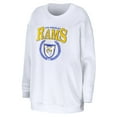 thumbnail image 2 of Women's WEAR by Erin Andrews White Los Angeles Rams Oversized Pullover Sweatshirt, 2 of 3