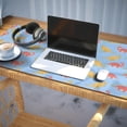 thumbnail image 3 of Long Mouse Pads for Desk,Blue Background Dinosaur Pattern Desk Mats on Top Of Desks, Desk Mouse Pad Extra Large with 3mm Non-Slip Base and Stitched Edge for Gaming,Office,Work,Home 35.4"x15.7", 3 of 6