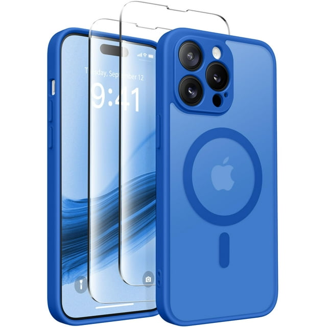 Funda CAPRARO magnética para iPhone 14 Pro Max Klein Blue