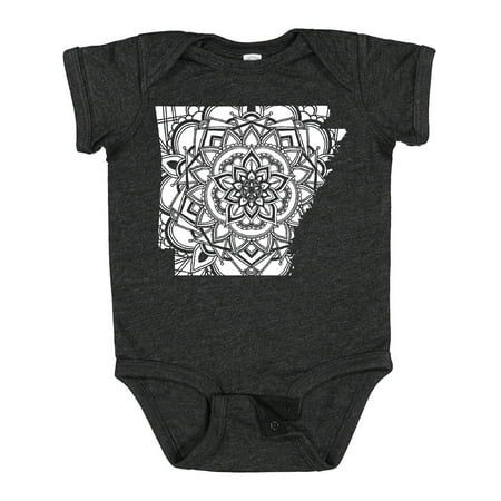 

Inktastic Arkansas Silhouette Mandala Gift Baby Boy or Baby Girl Bodysuit