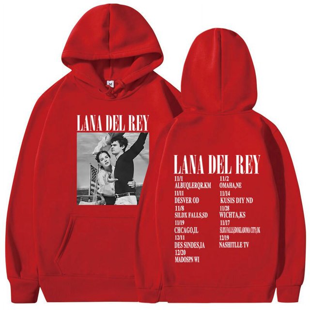 Sudadera con capucha para hombre y mujer, ropa de calle Unisex con estampado de póster de la cantante Lana Del Rey Lust for Life Tour, Álbum de Música xuanjing unisex