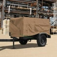 thumbnail image 3 of Covers&All Canvas Tarp Waterproof 16 Oz, 550 GSM 28 Mil Thick Heavy Duty Camping Tarp Multi-Purpose Tarpaulin for Camping, Woodpile, Residential Commercial & Industrial Use (4" L x 4" W, Tan), 3 of 8