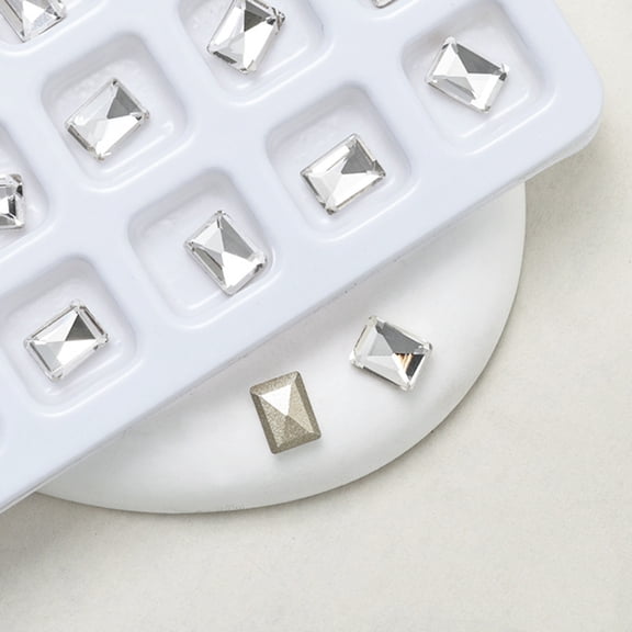 10 Pieces Heart Nail Rhinestones Pointed Bottom Nail Crystal Gems Clear Nail Nails Art Decorations for Women