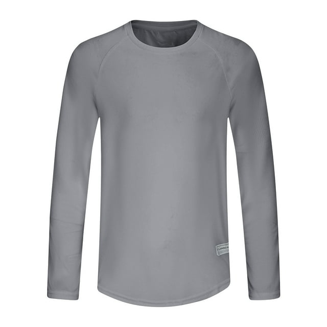 Mens Summer Solid Color Lightweight Breathable and Solid Color Long Sleeved