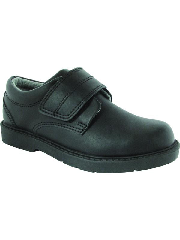Boys Clarks Squared Toe Hook & Loop Quality Leather Classic School Shoes Deaton 