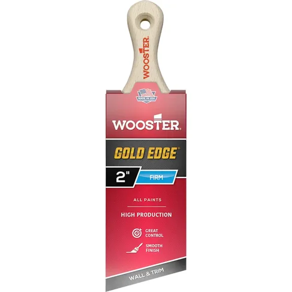 Wooster Genuine 2" Gold Edge Short Handle Angle Paintbrush - 5235-2
