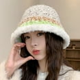 thumbnail image 4 of Winter Hats for Women Fleece Lined Beanie Knit Chunky Womens Snow Cap Women's Winter Plush Warm Ear Protection Matching Color Bucket Basin Hat Beige, 4 of 7
