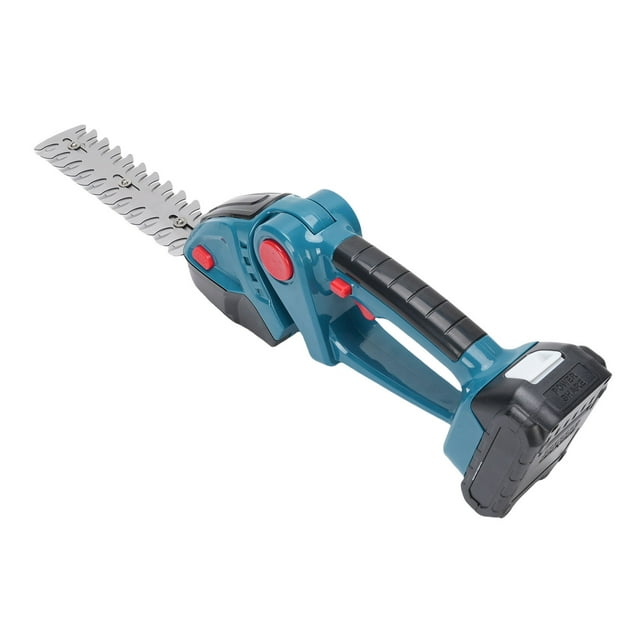 Cordless Hedge Trimmer, 2 in 1 Electric Grass Shears and Shrub Trimmers with 90 Adjustable Head and Security Switch Hand Held Battery Powered Branch Tool for Gardens