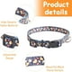 thumbnail image 3 of Collares para cachorros, ajustables, con diseño de flores negras, suaves, cómodos y duraderos, de seguridad para cachorros, gatos y gatitos., 3 of 5