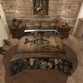 thumbnail image 2 of Camo Bass Fish Bedding Comforter Sets Fishing Bass Big Fish Bedding Set Rustic Farmhouse Lake House Comforter Set Men Fisherman,Retro Tree Camouflage Cabin Quilt Set, 2 of 7