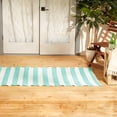 thumbnail image 3 of DII Outdoor Rug Collection Reversible Woven Polypropylene Mat, 3x6-Feet, Aqua & White, 3 of 3