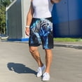 thumbnail image 6 of Logiee Futuristic Blue Light White Tiger Print Men's Pajama Shorts with Drawstring & Pockets,Sleep Shorts for Men,Sleepwear Bottoms,Elastic Waistband Loungewear-Medium, 6 of 6