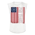 thumbnail image 3 of GrmtClth 250 Anniversary Usa Tank Top Summer American Flag Print Shirt Classic Sleeveless Tee Dressy Round Neck Blouses White L, 3 of 3