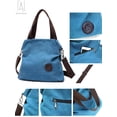 thumbnail image 2 of Gustave Vintage Canvas Shoulder Bags Casual Zipper Hobo Crossbody Purse Large Capacity Tote Messenger Handbag for Women "Blue", 2 of 11