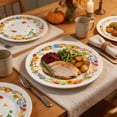 thumbnail image 5 of Gallickan 10pc 7 Inch Thanksgiving Paper Plates, Maple Leaf and Pumpkin Design, Disposable Fall Party Tableware, Sturdy Microwavable Dinner Dessert Plates for Holiday Gathering, 5 of 6