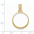 thumbnail image 2 of Wideband Distinguished Coin Jewelry 14k Polished 22.0mm x 1.9mm Screw Top Coin Bezel Pendant, 2 of 2