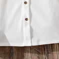 thumbnail image 5 of Staki Girls Dress Shirt Button Down Blouse Kids School Uniform with Peter Pan Collar Girls White Dressy Top 7-12Y(White,8-9 Years), 5 of 7