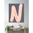 thumbnail image 2 of Letter N, Monogram N Poster Wall Art, Modern Wall Decor, 8x12 UNFRAMED, 2 of 3