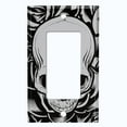 thumbnail image 5 of Metal Light Switch Plate Outlet Cover Skull Rose Flower Gray SKL001, 5 of 13