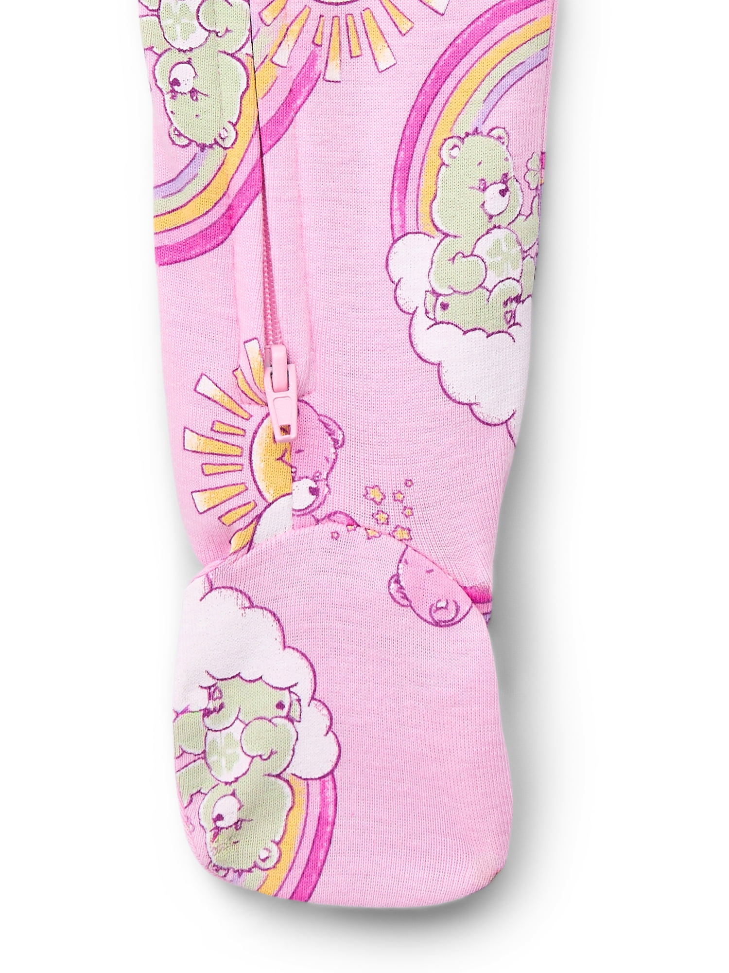 Care Bears Baby Boys or Girls Two-Way Zip Front Footed Pajama One-Piece, Sizes 0-6/9M