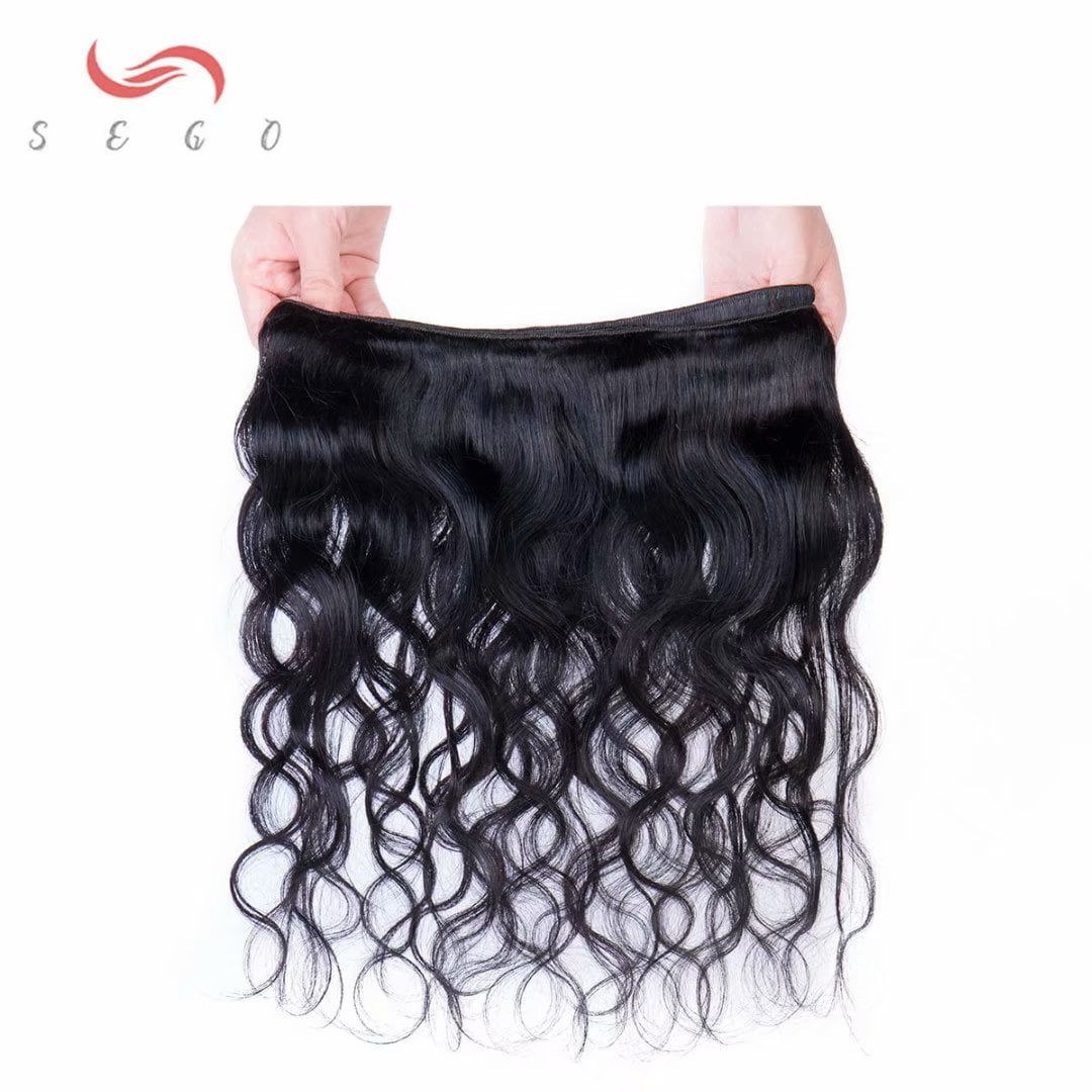 SEGO Brazilian Deep Wave Curly Human Hair Bundles Straight Loose Wave 100% Unprocessed Virgin Hair Kinky Curly Hair Extensions Natural Black
