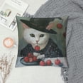 thumbnail image 2 of Orinice Cute Cat Graphic Decorative Cushion Throw Pillow Cover for Home Couch Living Room Sofa, Autumn Short Plush 1PC 18x18in, 2 of 5