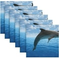 thumbnail image 6 of Coolnut Soft Reusable Satin Table Decorative Napkins, 20x20InX6 PCSFunny Dolphin, Family Dinner Wedding Banquet, Cocktail Party, Kitchen, Birthday Party Washcloth Gift, 6 of 7