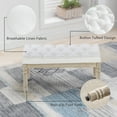 thumbnail image 5 of Farmhouse Fabric Entryway Bench, White, 5 of 7
