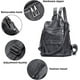 thumbnail image 5 of Zhuge Mochila tipo monedero para mujer, de piel sintética, antirrobo, de diseñador, con borlas, bolso de mano, 5 of 5