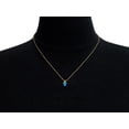 thumbnail image 4 of SuperJeweler 1/2 Carat Blue Topaz and Diamond Heart Necklace in 10 Karat Yellow Gold for Women, 4 of 5
