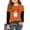 Orange(Cartoon Pumpkin Ghost Bat), variant on Halloween Girls Tops Size 8-10 Long Sleeve Novelty Cartoon Pumpkin Ghost Bat Tee Party Big Sister Outfit Crew Neck Tee Tops Saffron 5-6 Years