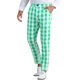 thumbnail image 5 of Pantalones de cuadros INSPIRE CHIC para hombre, corte regular, frente plano, pantalones de negocios de color contrastante, 5 of 6