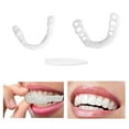 2 Pieces Instant Veneers Fake Teeth Teeth Top Bottom Dentures Silicone