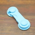thumbnail image 3 of No Drill Door Lock, Door Safety Lock, Safety Door Lock, 3 in Length, Finger Pinching, Nursery, Sky Blue, 1 Pc, 3 of 7