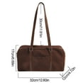thumbnail image 2 of Halloween Women Faux Suede Shoulder Bag Vintage Underarm Bag Chic Hobo Bag Daily Casual Portable Bag (Brown), 2 of 10