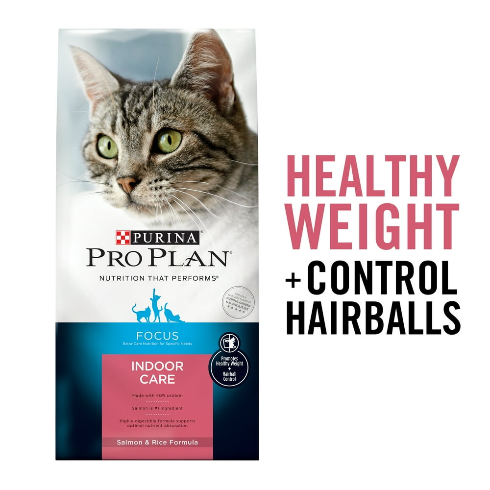 Purina Pro Plan Hairball, Healthy Weight, Indoor Dry Cat Food, FOCUS