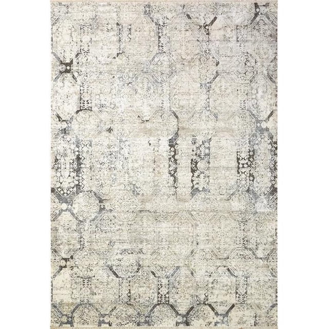 Dynamic Rugs NI691920150 5 ft. 3 in. x 7.2 in. Nirvana 1920 Rectangle Contemporary Area Rug - 150 Ivory & Blue