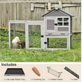thumbnail image 5 of AivituvinIndoor Outdoor Rabbit Hutch, Large Bunny Cage Small Animal Houses & Habitats, Guinea Pig Cage with Removable Tray-Waterproof Roof (Grey), 5 of 7