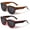 1 Brown 1 Red, variant on V.W.E. Polarized UV Protection Prescription Women's Round Sunglasses, Blue/Coffee, 2-Piece